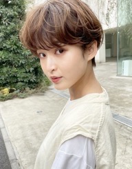 ニュアンスパーマのマニッシュショート